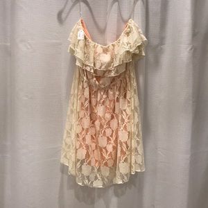 Peach lace dress